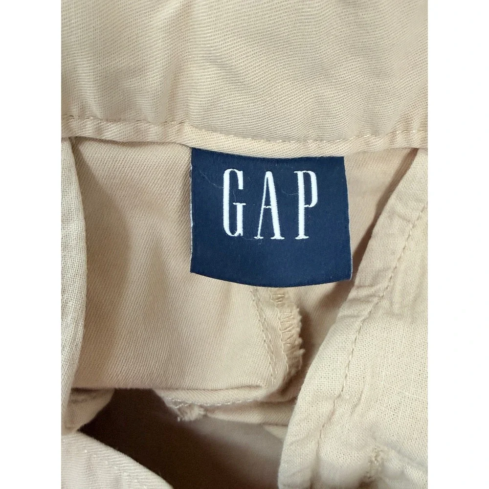 Gap New Pleated Wide Leg Khaki Pants Womens 12 Tan High Rise Academia Preppy - Picture 4 of 11